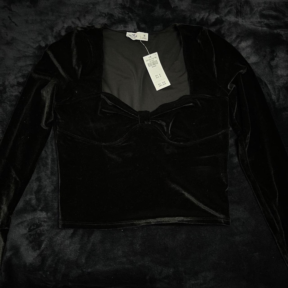black velvet blouse